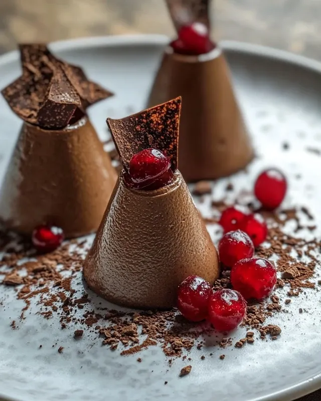 Dessert aérien et chocolaté