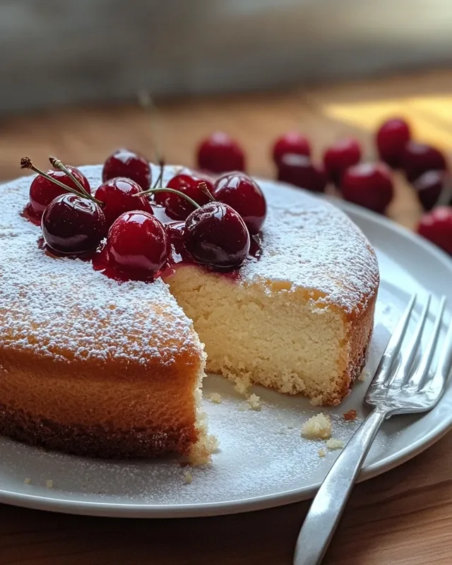 Gâteau léger aux cerises