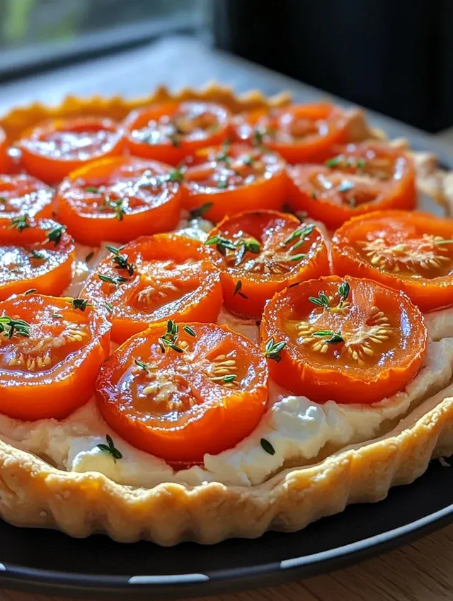 Tarte rustique tomate moutarde