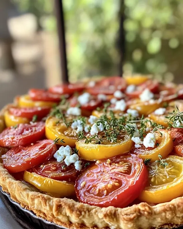 Tarte rustique tomate moutarde