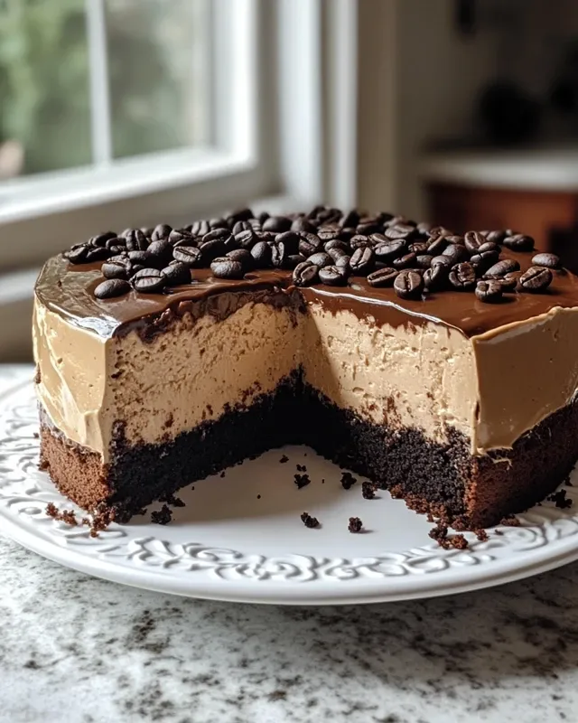Gâteau au café et ganache chocolatée