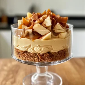 Entremets aux Pommes, Mousse Caramel et Fond Spéculoos
