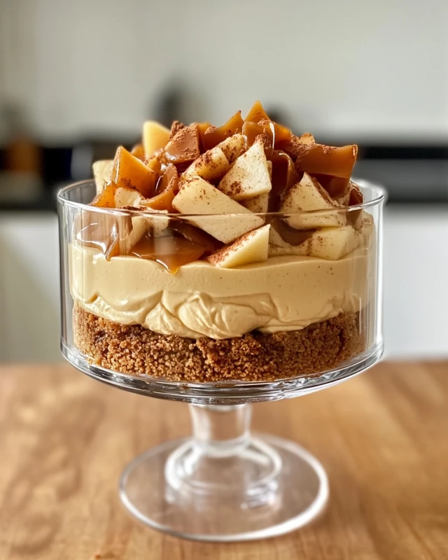 Entremets aux Pommes, Mousse Caramel et Fond Spéculoos
