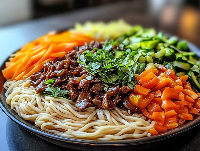 Nouilles Chinoises au Bœuf et aux Légumes