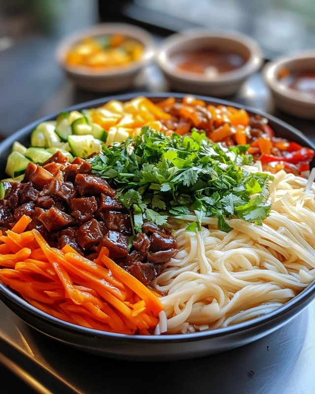 Nouilles Chinoises au Bœuf et aux Légumes