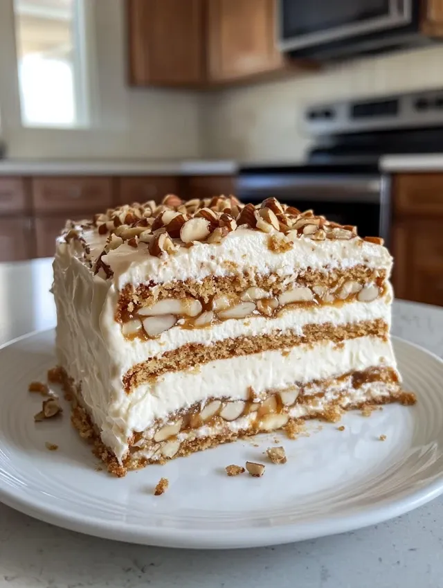 Gâteau rond à la crème pralinée