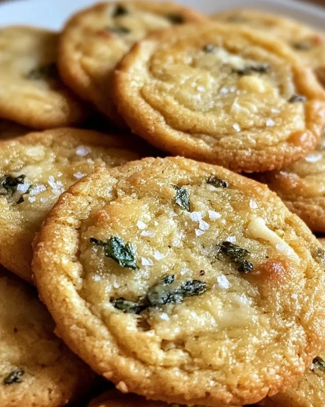 Cookies au fromage parmesan et basilic