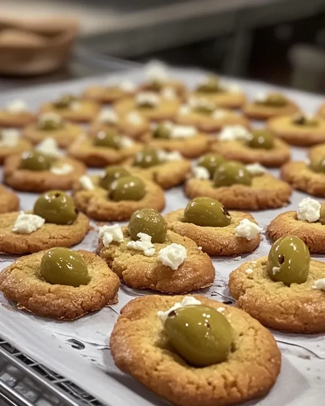 Cookies salés aux olives et feta