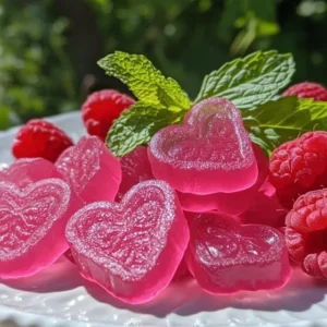 gummies à la framboise et eau de rose
