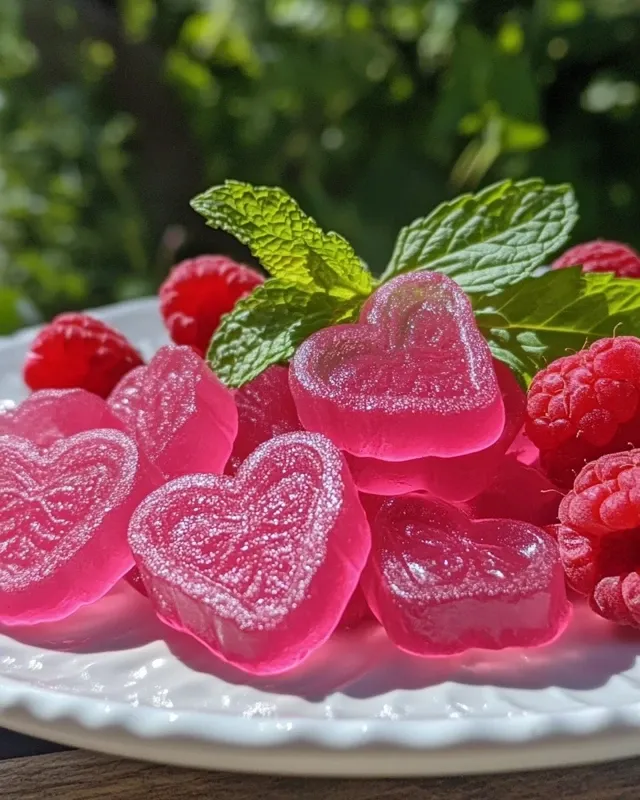 gummies à la framboise et eau de rose