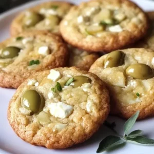 Cookies salés aux olives et feta