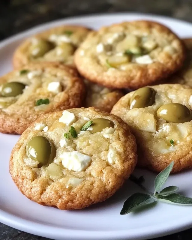 Cookies salés aux olives et feta