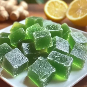 gommes au thé vert, citron et gingembre