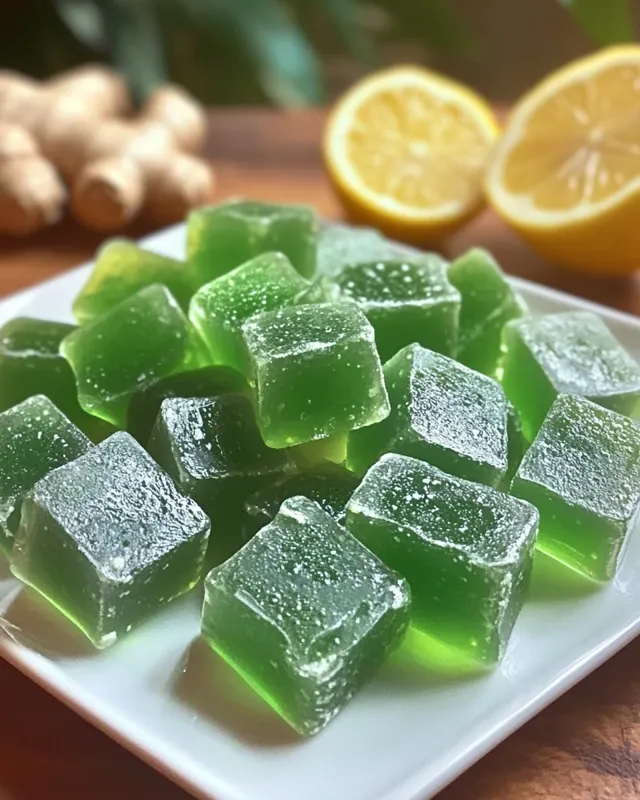 gommes au thé vert, citron et gingembre