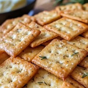 crackers maison au romarin et fleur