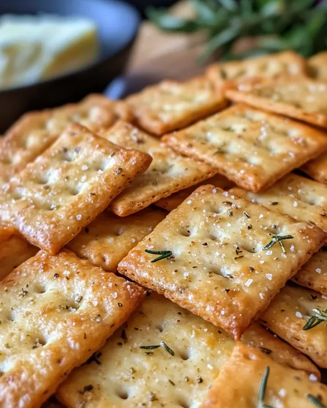 crackers maison au romarin et fleur