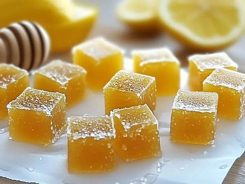 bonbons au miel et citron maison
