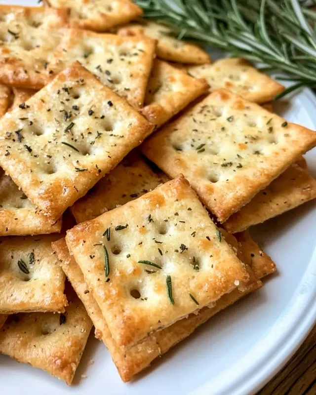 Crackers maison au parmesan et romarin