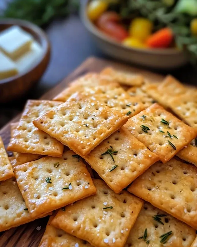crackers maison au romarin et fleur