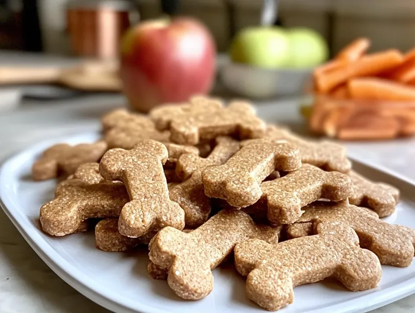 Os à croquer aux pommes et carottes pour chiens
