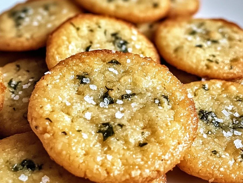 Cookies au fromage parmesan et basilic