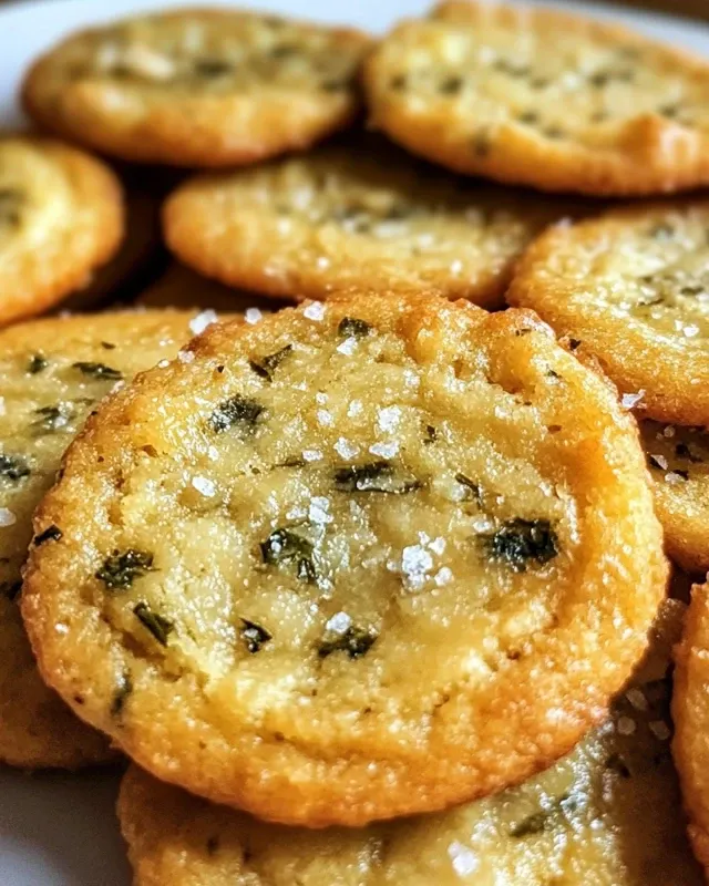 Cookies au fromage parmesan et basilic