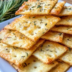 Crackers maison au parmesan et romarin