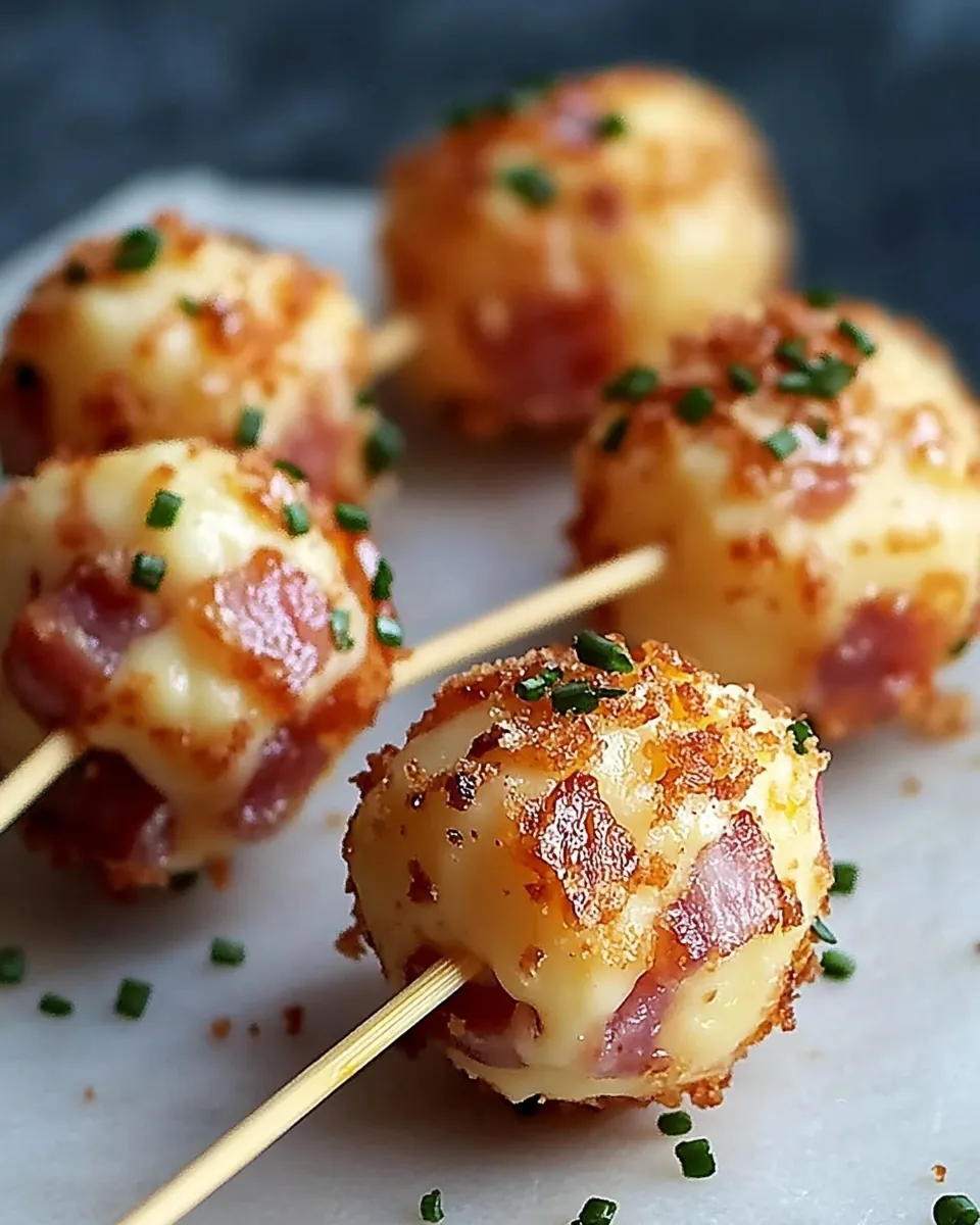 Cake pops salés jambon fromage
