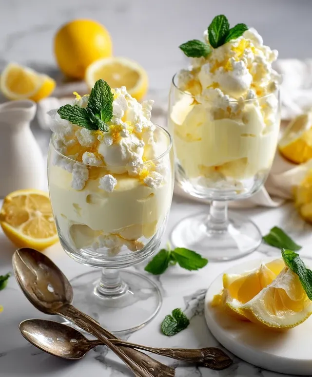 Verrines au citron, mascarpone et meringue