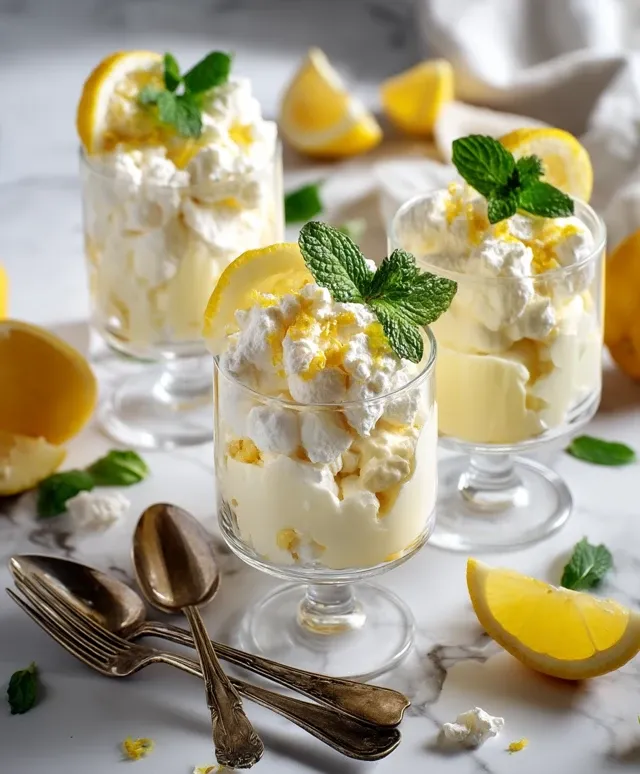 Verrines au citron, mascarpone et meringue