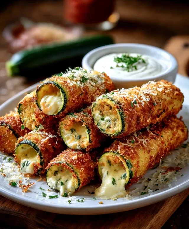Cigares de Courgettes Croustillants au Fromage