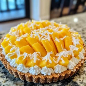 tarte coco mangue spéculoos