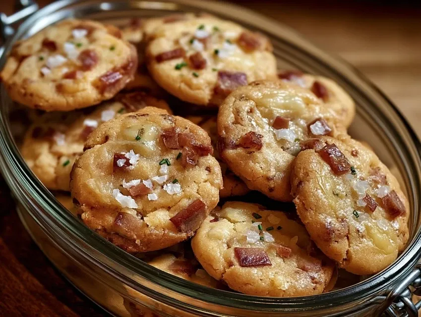 Cookies salés aux lardons fumés et reblochon