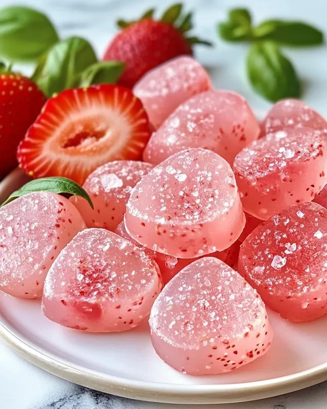 Bonbons Moelleux aux Fraises Gariguette et Basilic