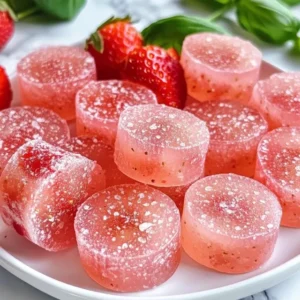 Bonbons Moelleux aux Fraises Gariguette et Basilic