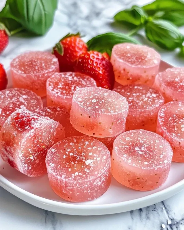 Bonbons Moelleux aux Fraises Gariguette et Basilic