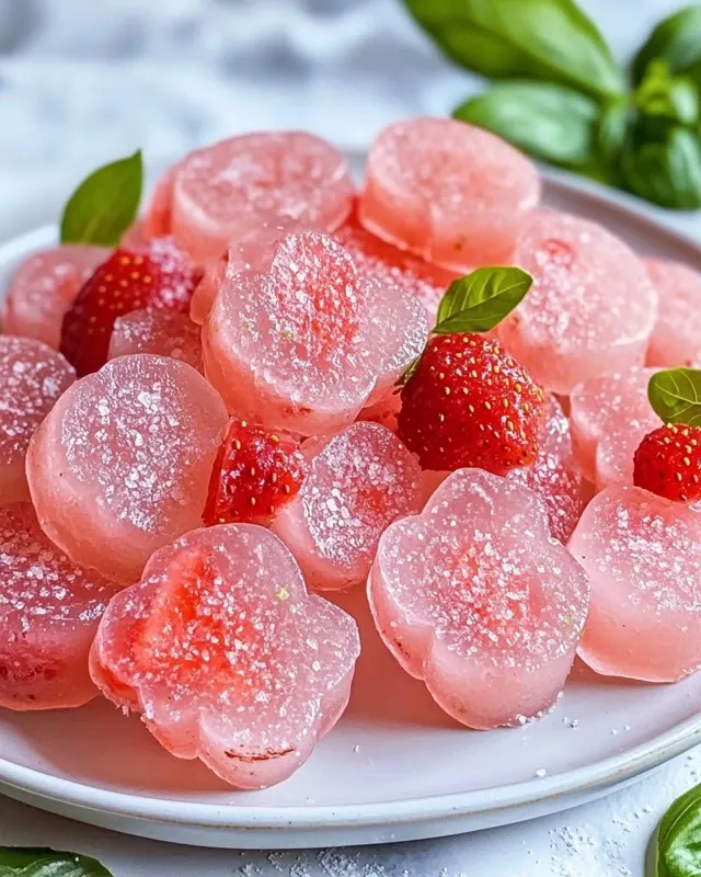 Bonbons Moelleux aux Fraises Gariguette et Basilic