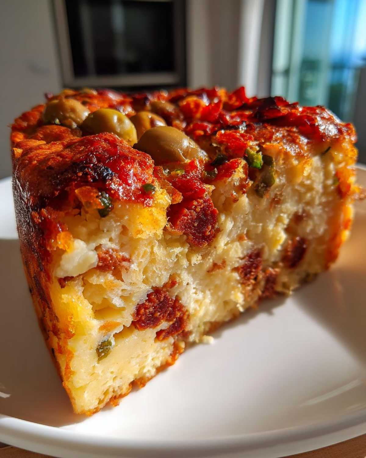 cake salé chorizo, olives et fromage - detail 1