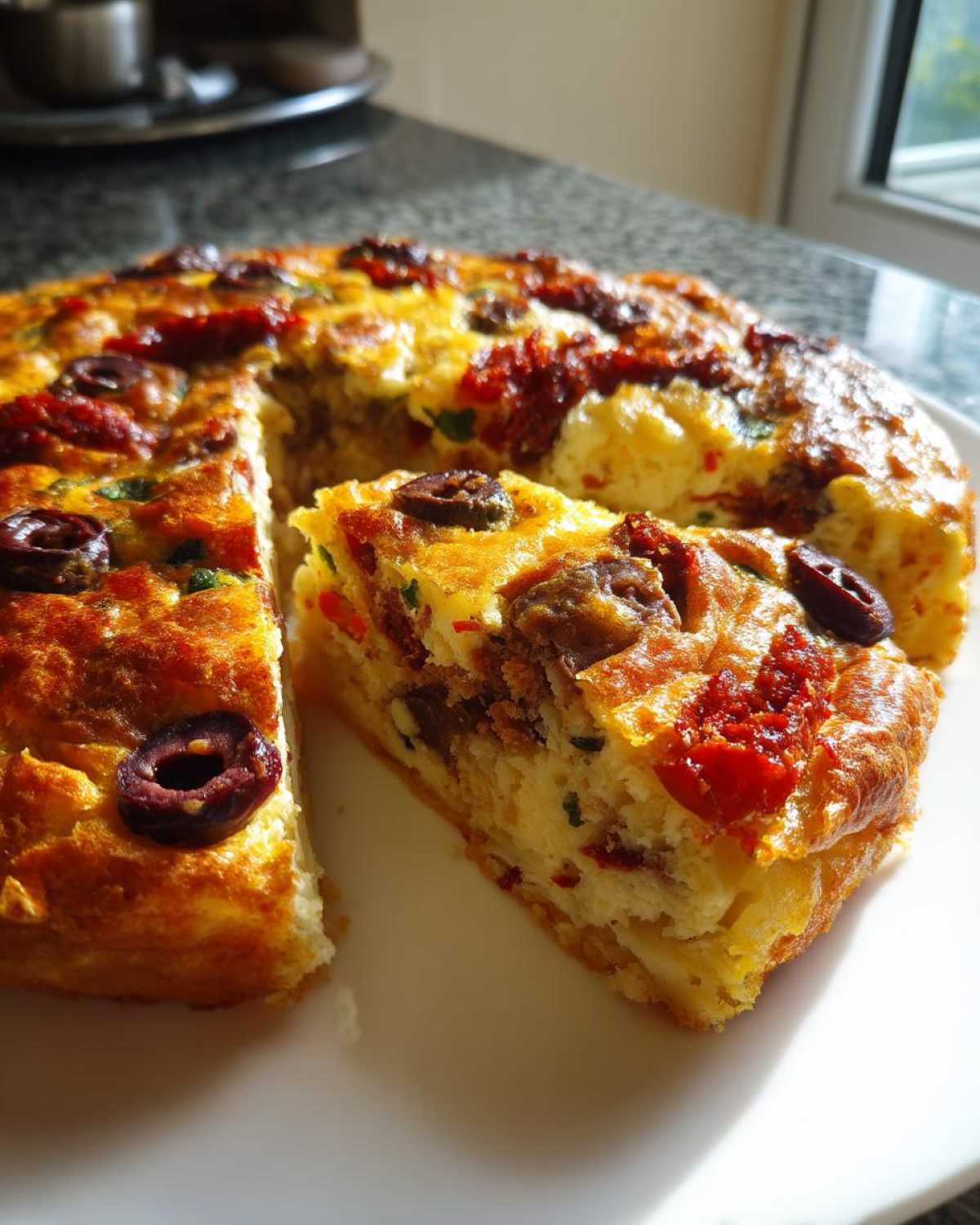 cake salé chorizo, olives et fromage - detail 2