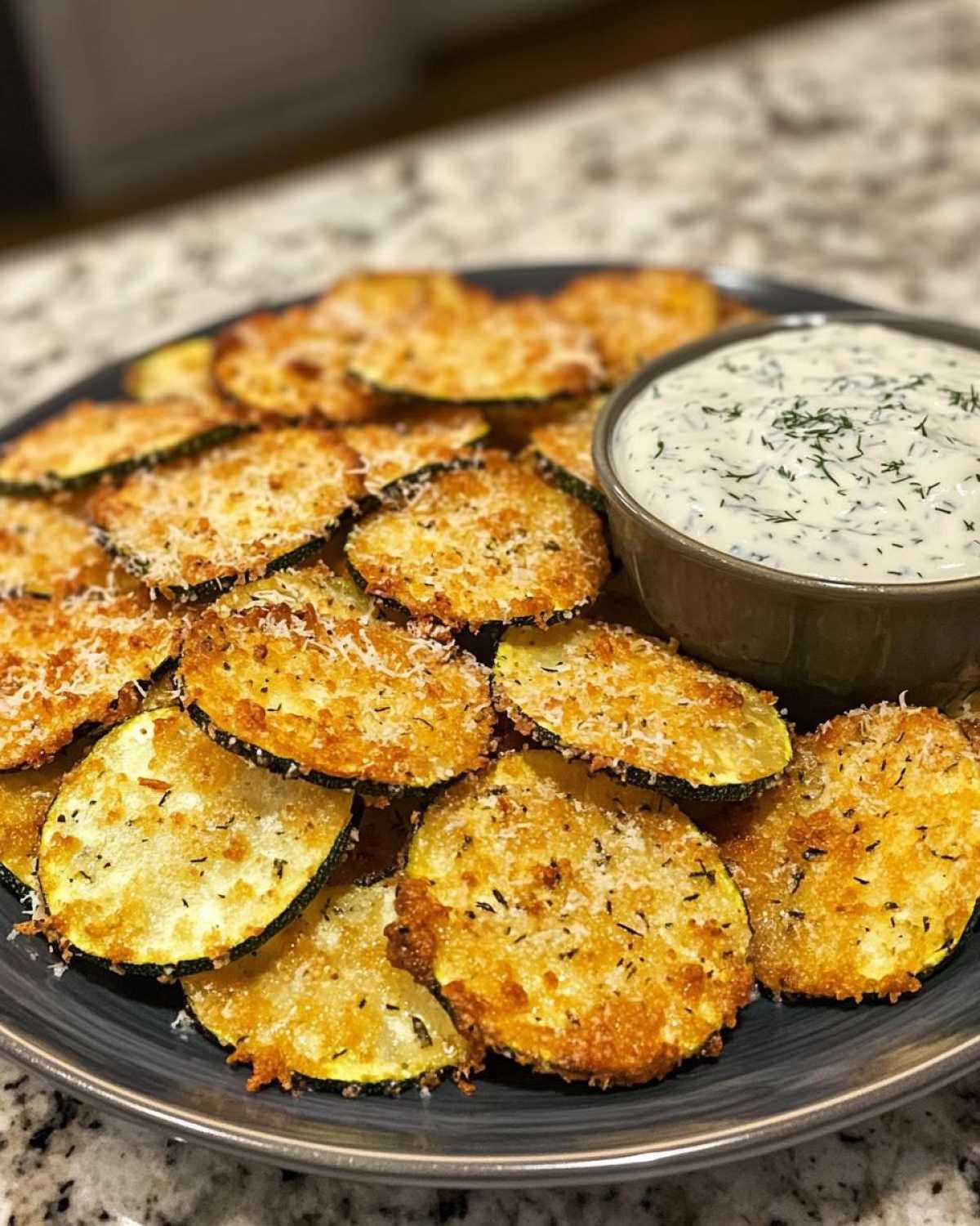 chips de courgette au parmesan