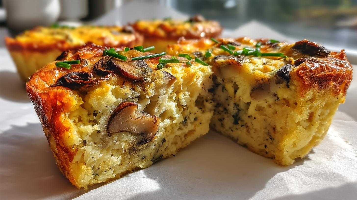 mini-quiches sans pâte champignons et gruyère