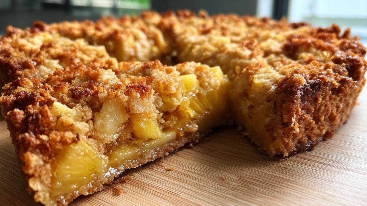 tarte ananas coco crumble - detail 1
